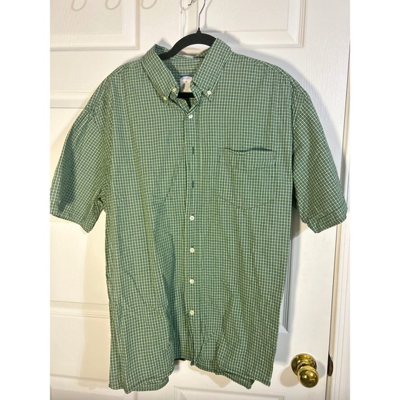 Old Navy Other - Old Navy Mens XL Green Plaid Button Down Short Sleeve Shirt Casual Top